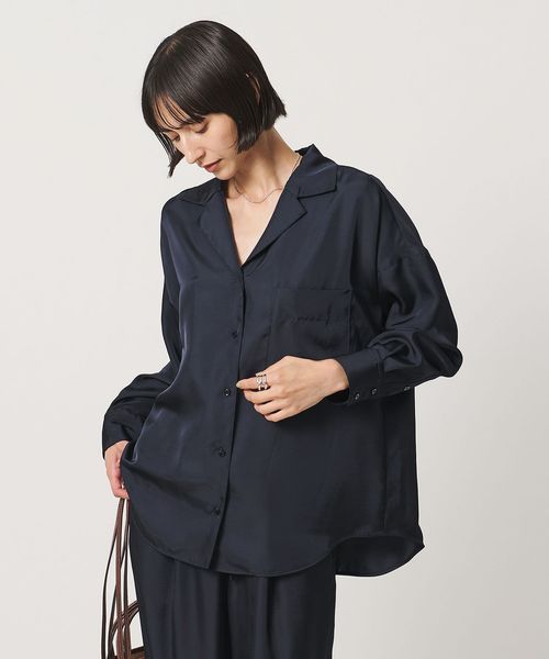 UNITED ARROWS/シルクライク オープンカラー シャツ ‐ウォッシャブル‐/シャツ / ブラウス
