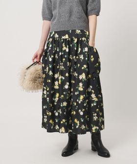 UNITED ARROWS/シルクライク ティアード スカート ‐ウォッシャブル‐/ミモレ / ロング