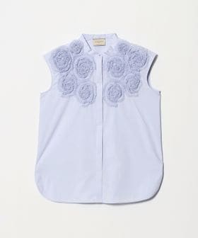 UNITED ARROWS/フラワー チュール フレンチスリーブ シャツ/シャツ / ブラウス