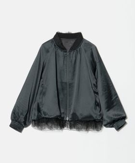 MARILYN MOON/＜MARILYN MOON＞サテン レース リバーシブル ブルゾン/その他コート / ブルゾン
