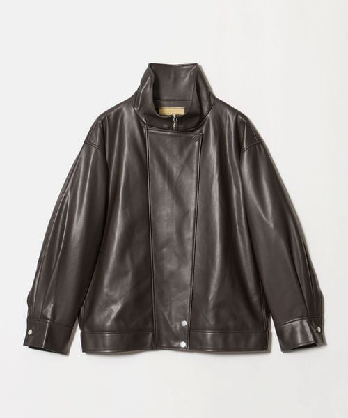 UNITED ARROWS/スタンドカラー レザーライク ブルゾン/その他コート / ブルゾン