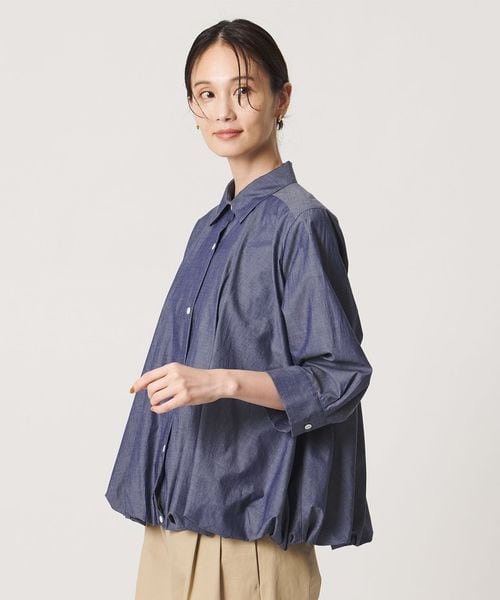 UNITED ARROWS/コットン ８分袖 バルーン シャツ/シャツ / ブラウス