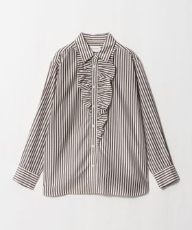 UNITED ARROWS/アシンメトリー フリル レギュラーシャツ/シャツ / ブラウス