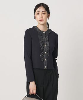 UNITED ARROWS/デニムライク フリル カーディガン ‐ウォッシャブル‐/カーディガン / ボレロ