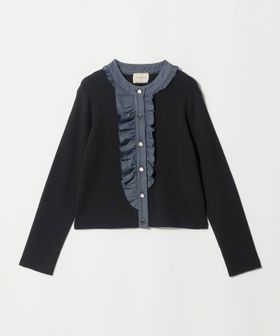 UNITED ARROWS/デニムライク フリル カーディガン ‐ウォッシャブル‐/カーディガン / ボレロ