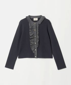UNITED ARROWS/デニムライク フリル カーディガン ‐ウォッシャブル‐/カーディガン / ボレロ