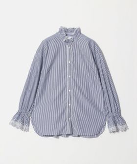 UNITED ARROWS/エンブロイダリー スタンドフリル シャツ/シャツ / ブラウス