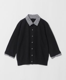 UNITED ARROWS/4WAY エンブロイダリー シャツ コンビ ニット ‐ウォッシャブル‐/カーディガン / ボレロ