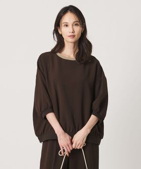 UNITED ARROWS/COMFY ７分袖 プルオーバー ブラウス ‐ウォッシャブル 防汚 UVカット‐/シャツ / ブラウス