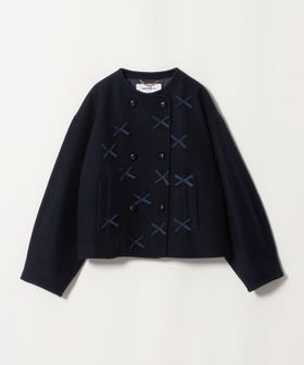 MUVEIL/＜MUVEIL＞リボン ノーカラー コート/ノーカラーコート