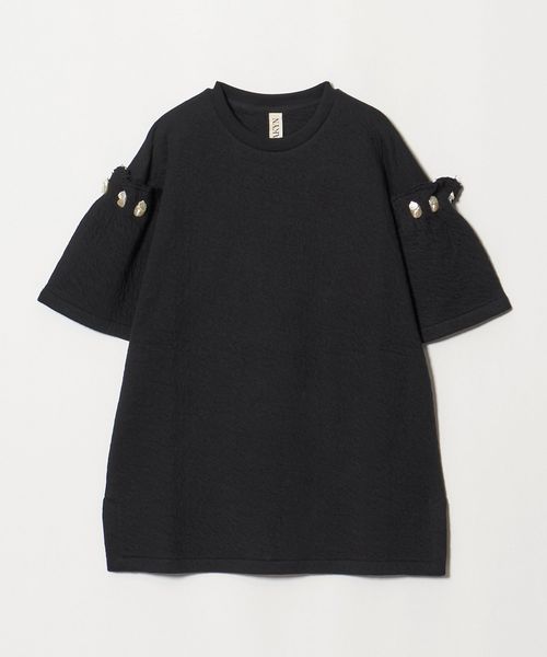 AKYN/＜AKYN＞ジャガードライク フリル ショルダー カットソー/Tシャツ / カットソー