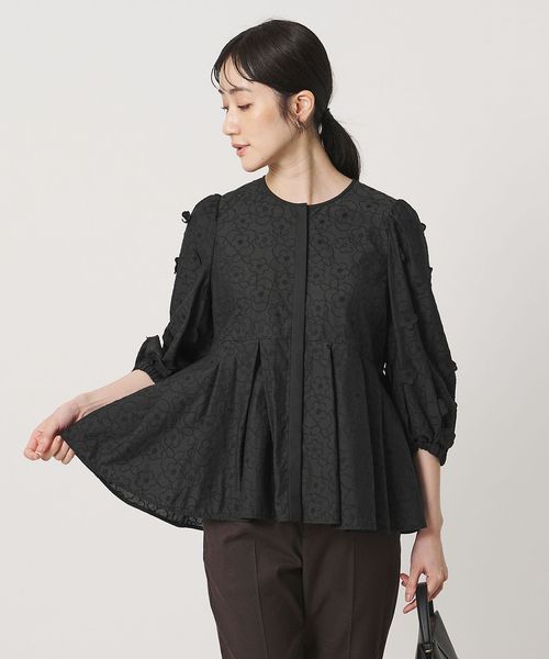UNITED ARROWS/3Dフラワー ペプラム ブラウス ‐ウォッシャブル‐/シャツ / ブラウス
