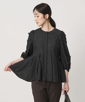 UNITED ARROWS/3Dフラワー ペプラム ブラウス ‐ウォッシャブル‐/シャツ / ブラウス