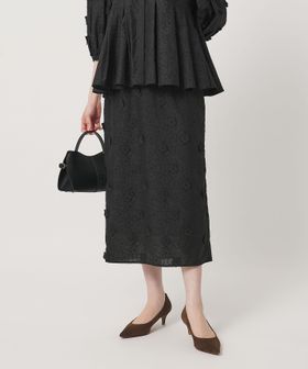 UNITED ARROWS/3Dフラワー タイトスカート ‐ウォッシャブル‐/ミモレ / ロング