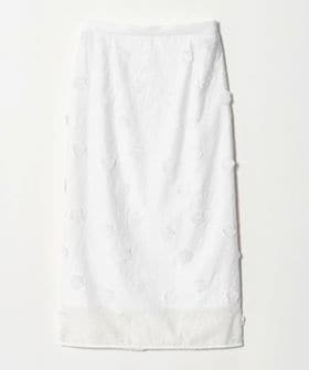UNITED ARROWS/3Dフラワー タイトスカート ‐ウォッシャブル‐/ミモレ / ロング