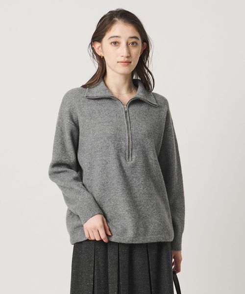 UNITED ARROWS/ジップ アップ プルオーバー ニット/ニット / セーター