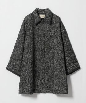UNITED ARROWS/ループ ツイード パイピング ミドルコート/ステンカラーコート