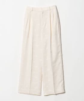 UNITED ARROWS/サテン フラワー ジャガード パンツ ‐ウォッシャブル‐/その他パンツ