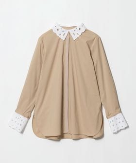 UNITED ARROWS/4WAY エンブロイダリー バンドカラー シャツ/シャツ / ブラウス