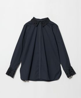 UNITED ARROWS/4WAY エンブロイダリー バンドカラー シャツ/シャツ / ブラウス