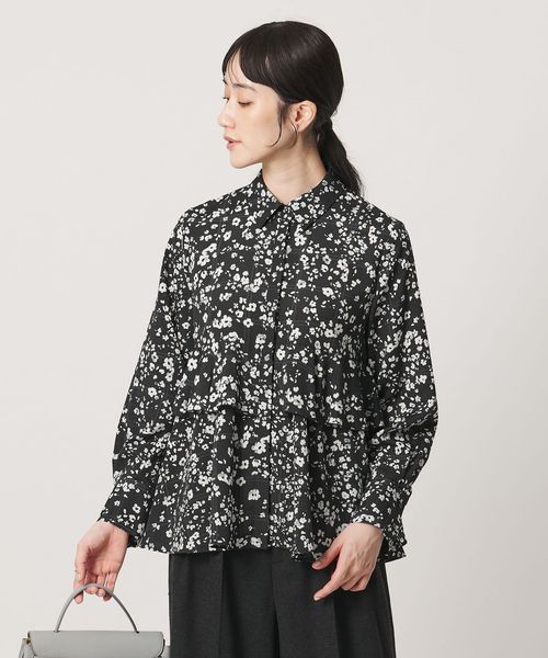 UNITED ARROWS/チェック フラワー プリント ブラウス/シャツ / ブラウス