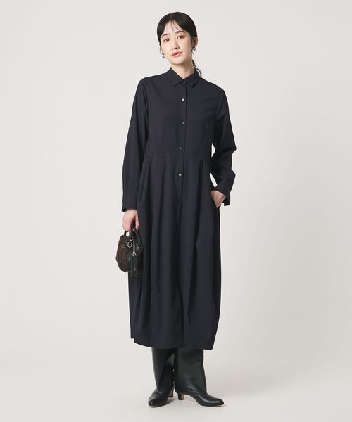 UNITED ARROWS/シャツ ロング ワンピース ‐ウォッシャブル‐/ワンピース