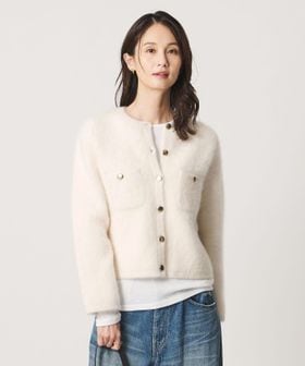 UNITED ARROWS/フォックスカシミヤ クルーネック ジャケット カーディガン/カーディガン / ボレロ