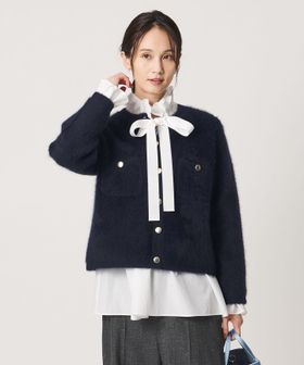 UNITED ARROWS/フォックスカシミヤ クルーネック ジャケット カーディガン/カーディガン / ボレロ