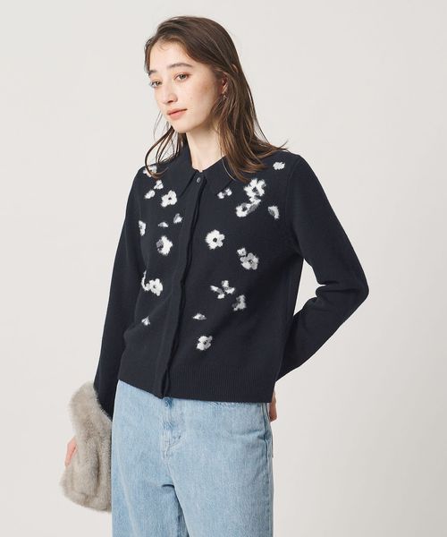 UNITED ARROWS/フラワー ジャガード カーディガン/カーディガン / ボレロ