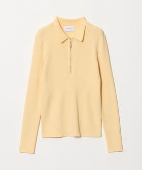 UNITED ARROWS/ウール リブ ジップ ポロニット/ニット / セーター