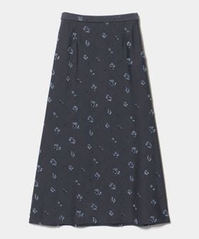 UNITED ARROWS/サテン フラワー ジャガード スカート ‐ウォッシャブル‐/ミモレ / ロング