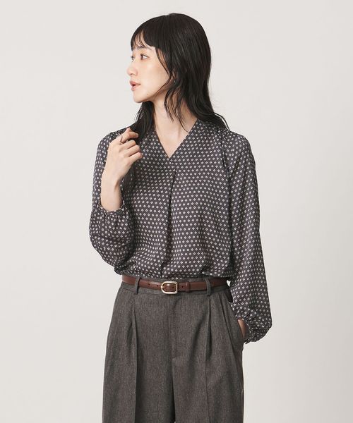 UNITED ARROWS/サテン ドレープ Vネック ブラウス/シャツ / ブラウス