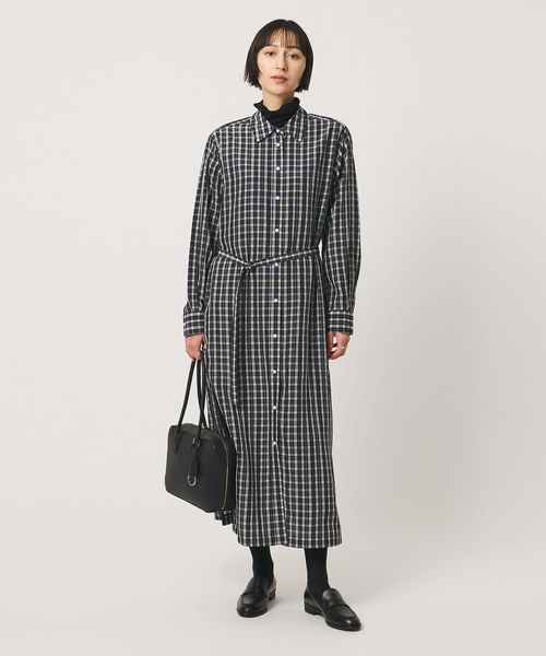 UNITED ARROWS/チェック ロング ワンピース/ワンピース