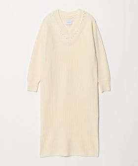 UNITED ARROWS/アゼ Vネック ニット ワンピース/ワンピース