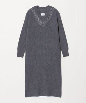 UNITED ARROWS/アゼ Vネック ニット ワンピース/ワンピース