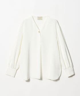 UNITED ARROWS/サテン ラウンド Vネック ブラウス/シャツ / ブラウス