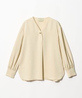 UNITED ARROWS/サテン ラウンド Vネック ブラウス/シャツ / ブラウス