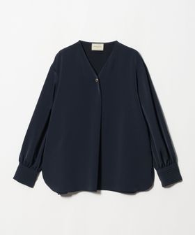 UNITED ARROWS/サテン ラウンド Vネック ブラウス/シャツ / ブラウス