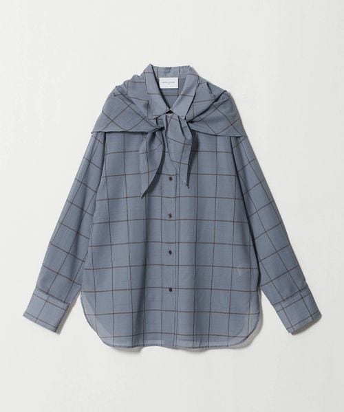 UNITED ARROWS/シアー チェック スカーフ ブラウス /シャツ / ブラウス