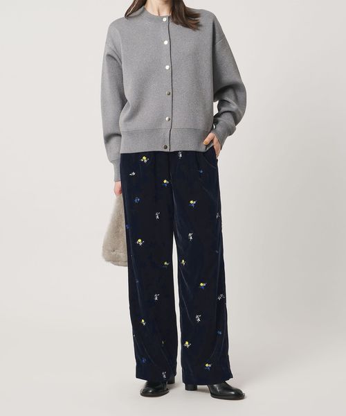 UNITED ARROWS/エンブロイダリー ベルベット イージーパンツ/イージーパンツ
