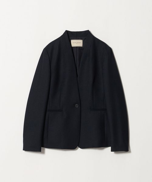 UNITED ARROWS/クラス ツイード ノーカラー ジャケット/ノーカラージャケット