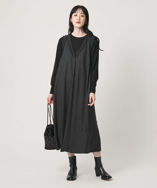 UNITED ARROWS/タック フリル ジャンパースカート/ワンピース
