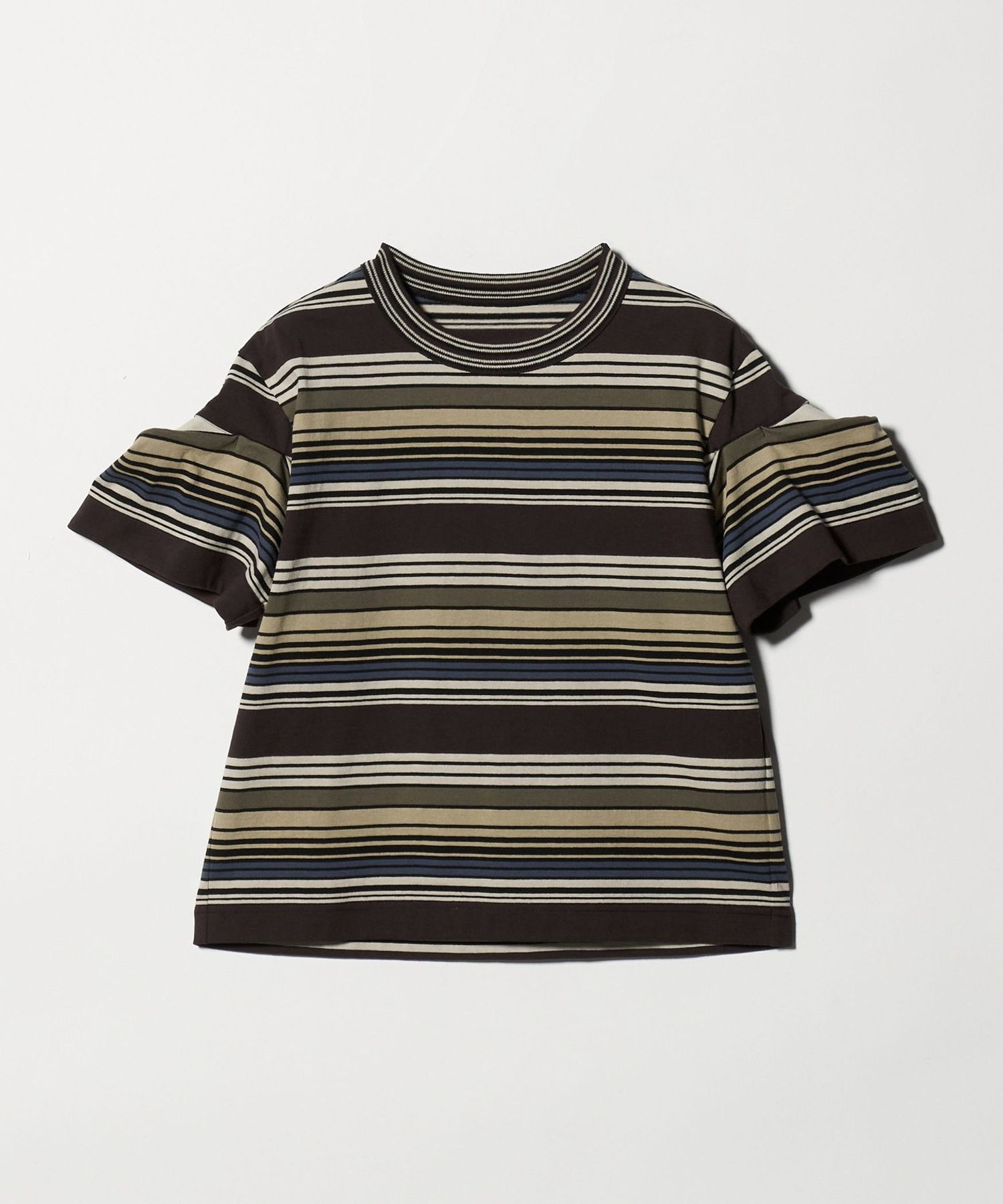 sacai＞ボーダー パフスリーブ カットソー
