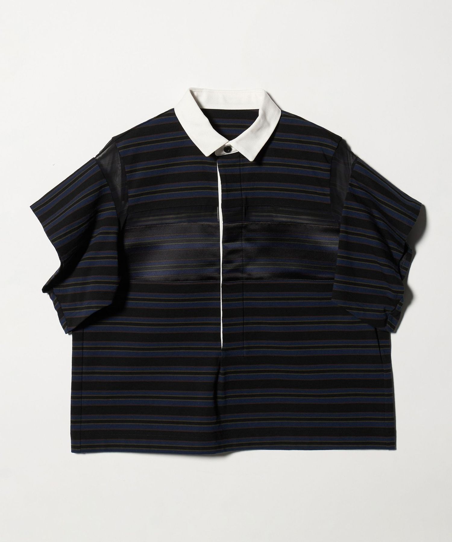 ⑱ボーダーショートスリーブ sacai＞ボーダー ショートスリーブ シャツ