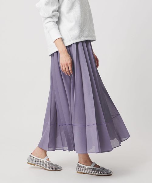 新品♡ユナイテッドアローズ　オーガンジープリーツスカート オーガンジー プリーツスカート