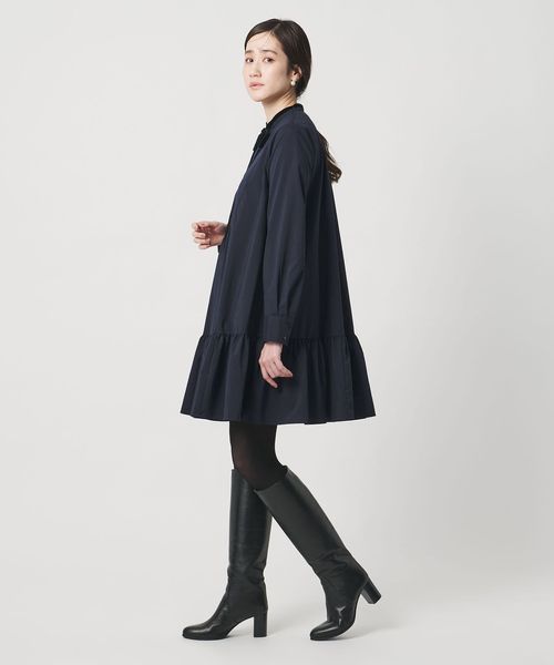 UNITED ARROWS/タフタ ギャザー ティアードワンピース ‐ウォッシャブル‐/ワンピース