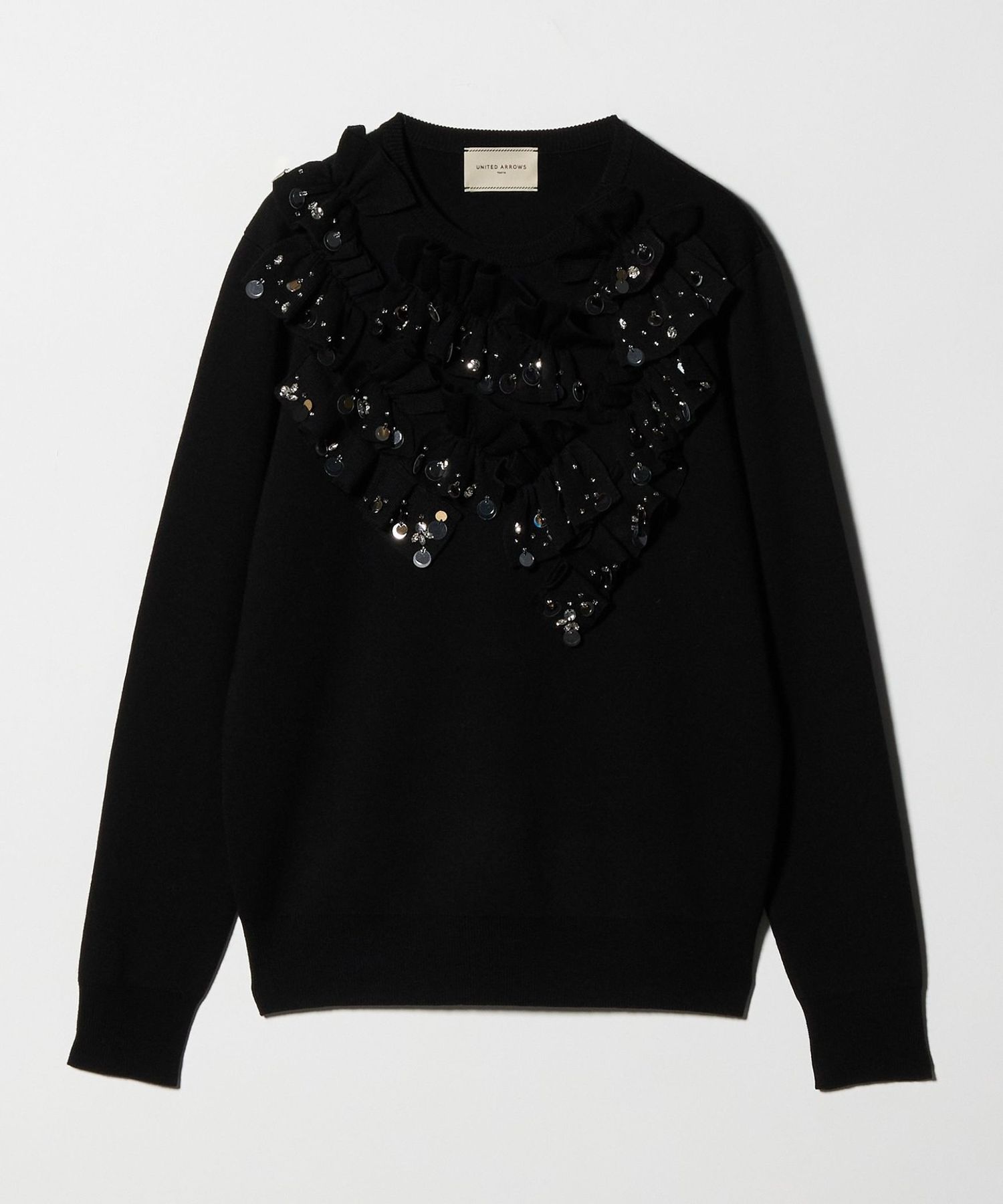 フリル ビジュー ニット