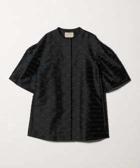UNITED ARROWS/リボン カットジャガード コート/ノーカラーコート