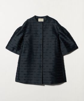 UNITED ARROWS/リボン カットジャガード コート/ノーカラーコート
