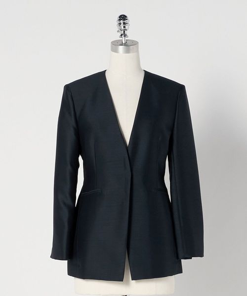 UNITED ARROWS/Vネック ノーカラージャケット/ノーカラージャケット